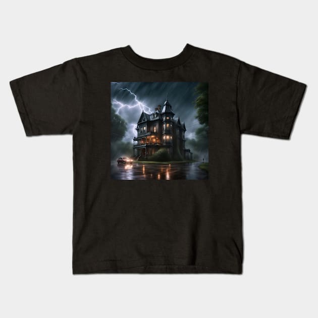 The Old Dark House Kids T-Shirt by Lyvershop